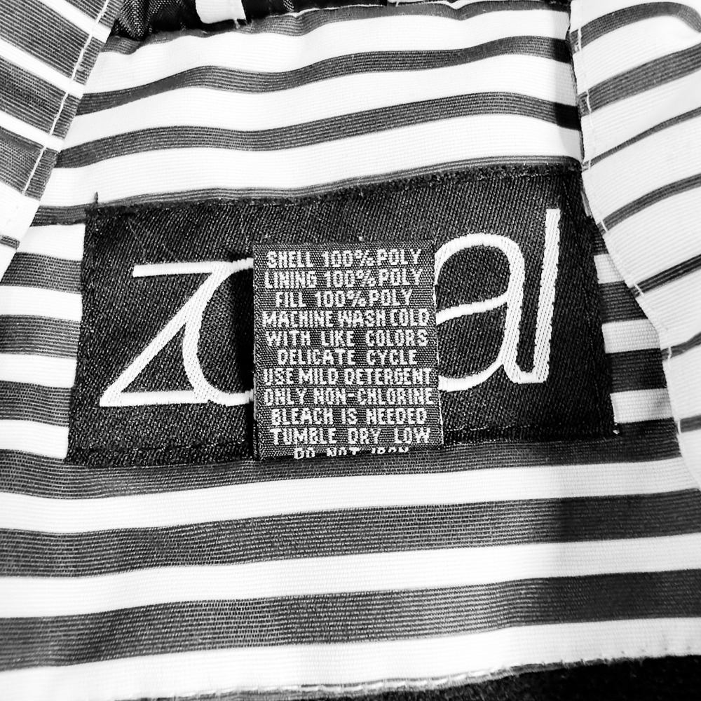 VTG Zonal Hooded Snowboard Jacket M Geo Stripe Waterproof Streetwear Techwear - Picture 4 of 10